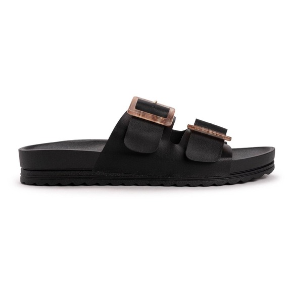 Muk Luks Grand Cayman Women's Sandals - Black Slip-On Sandals Size 8 - Picture 1 of 7